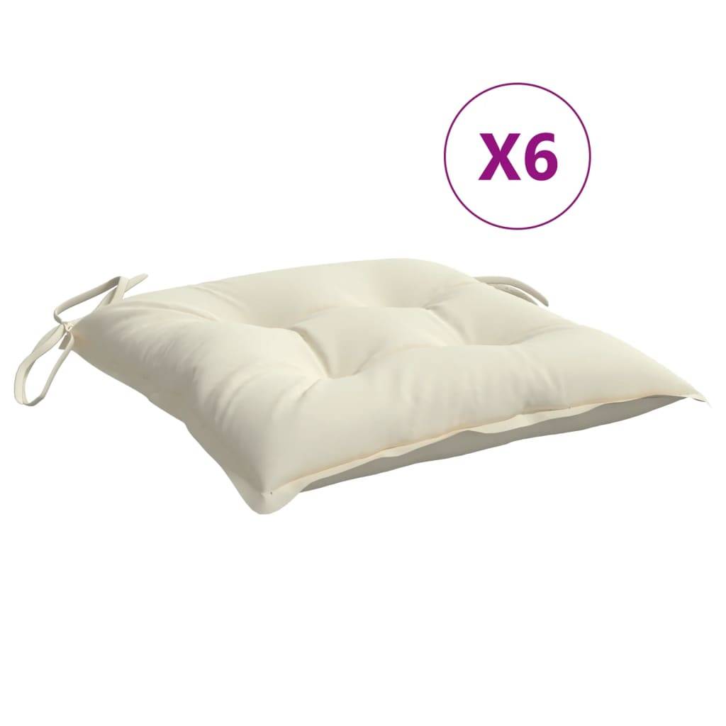 PANGIVO - Coussins de chaise tissu oxford blanc crème 50 x 50 x 7 cm, poids:4.85kg - PANGIVO - Image 2