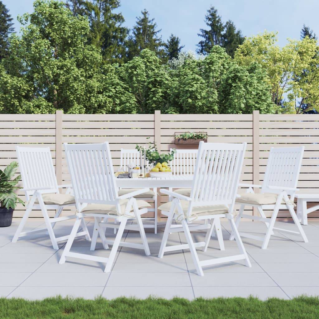 PANGIVO - Coussins de chaise tissu oxford blanc crème 50 x 50 x 7 cm, poids:4.85kg - PANGIVO - Image 1