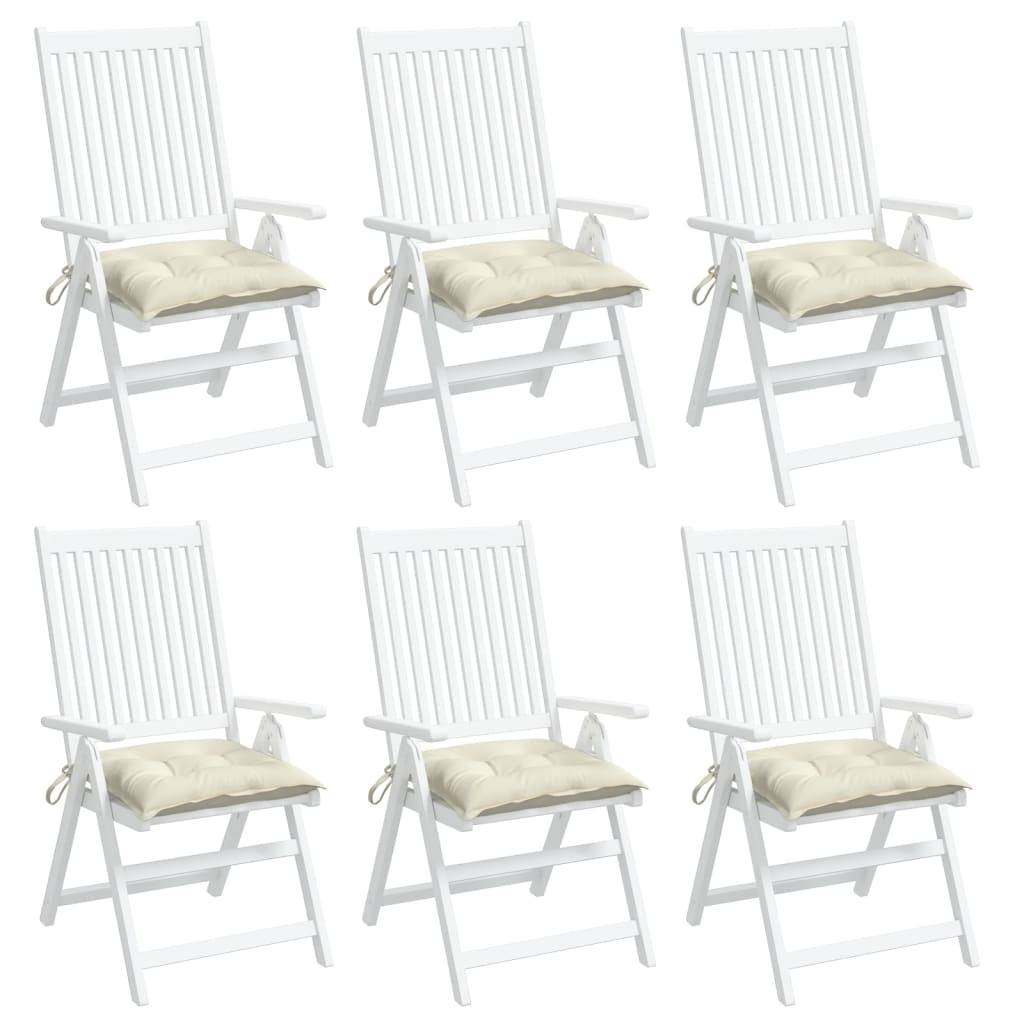 PANGIVO - Coussins de chaise tissu oxford blanc crème 50 x 50 x 7 cm, poids:4.85kg - PANGIVO - Image 4