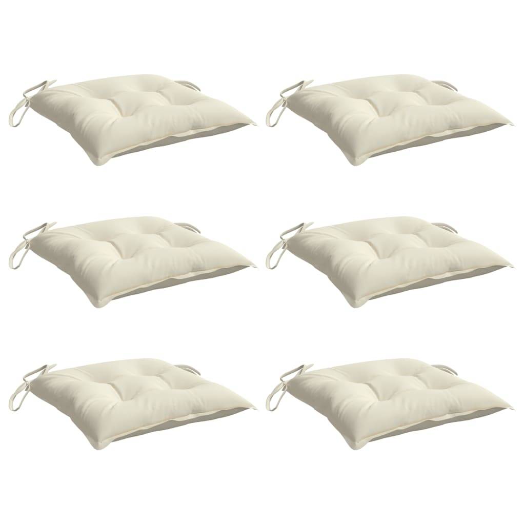 PANGIVO - Coussins de chaise tissu oxford blanc crème 50 x 50 x 7 cm, poids:4.85kg - PANGIVO - Image 3