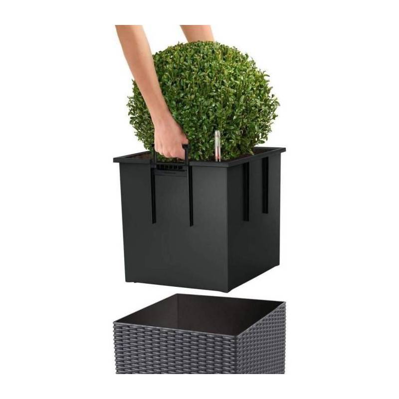 Lechuza - Lechuza Jardiniere Cube Cottage 50 All-in-one Moka 442088 - Imagen 5