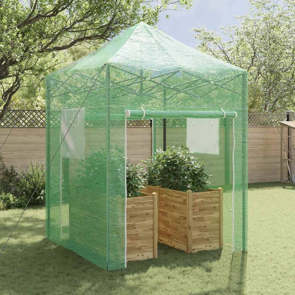 PANGIVO - Serre de jardin fer vert 200 x 200 x 300 cm - PANGIVO - Image 3