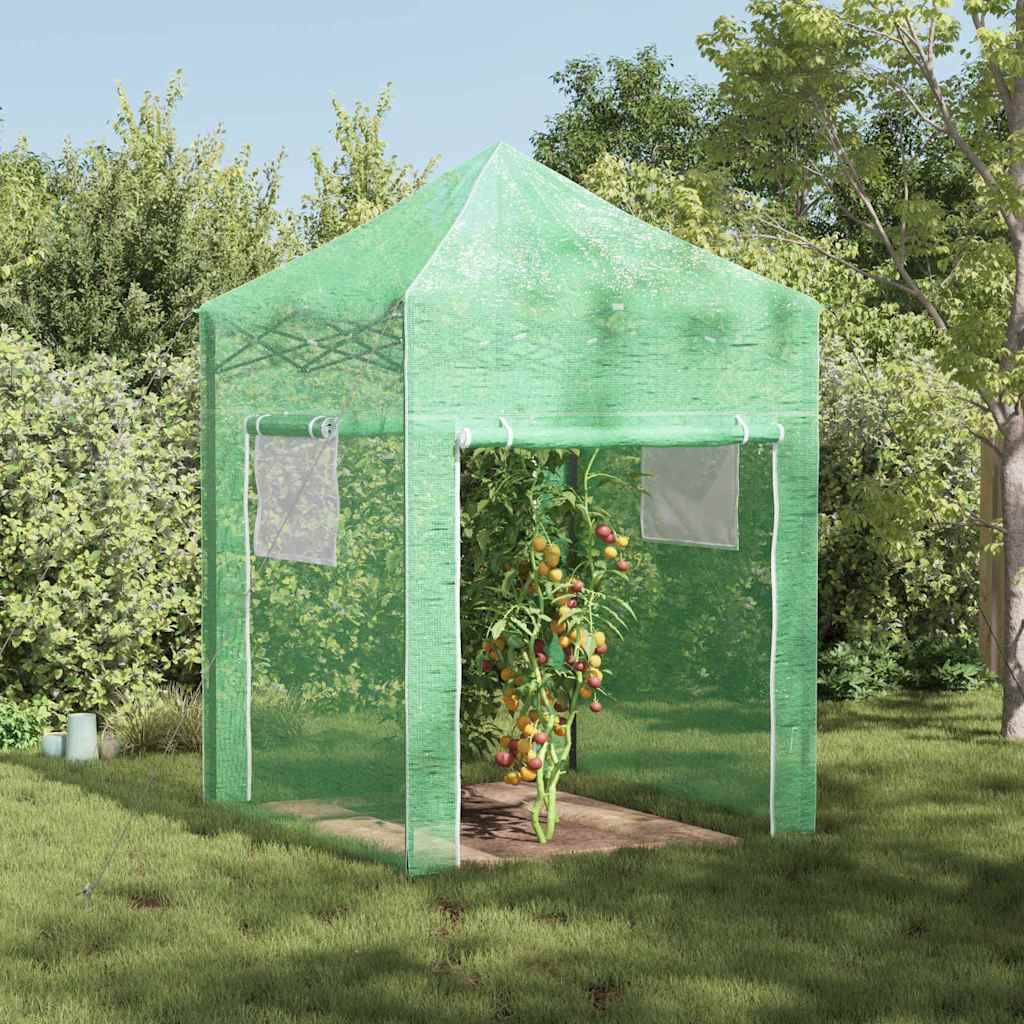 PANGIVO - Serre de jardin fer vert 200 x 200 x 300 cm - PANGIVO - Image 1