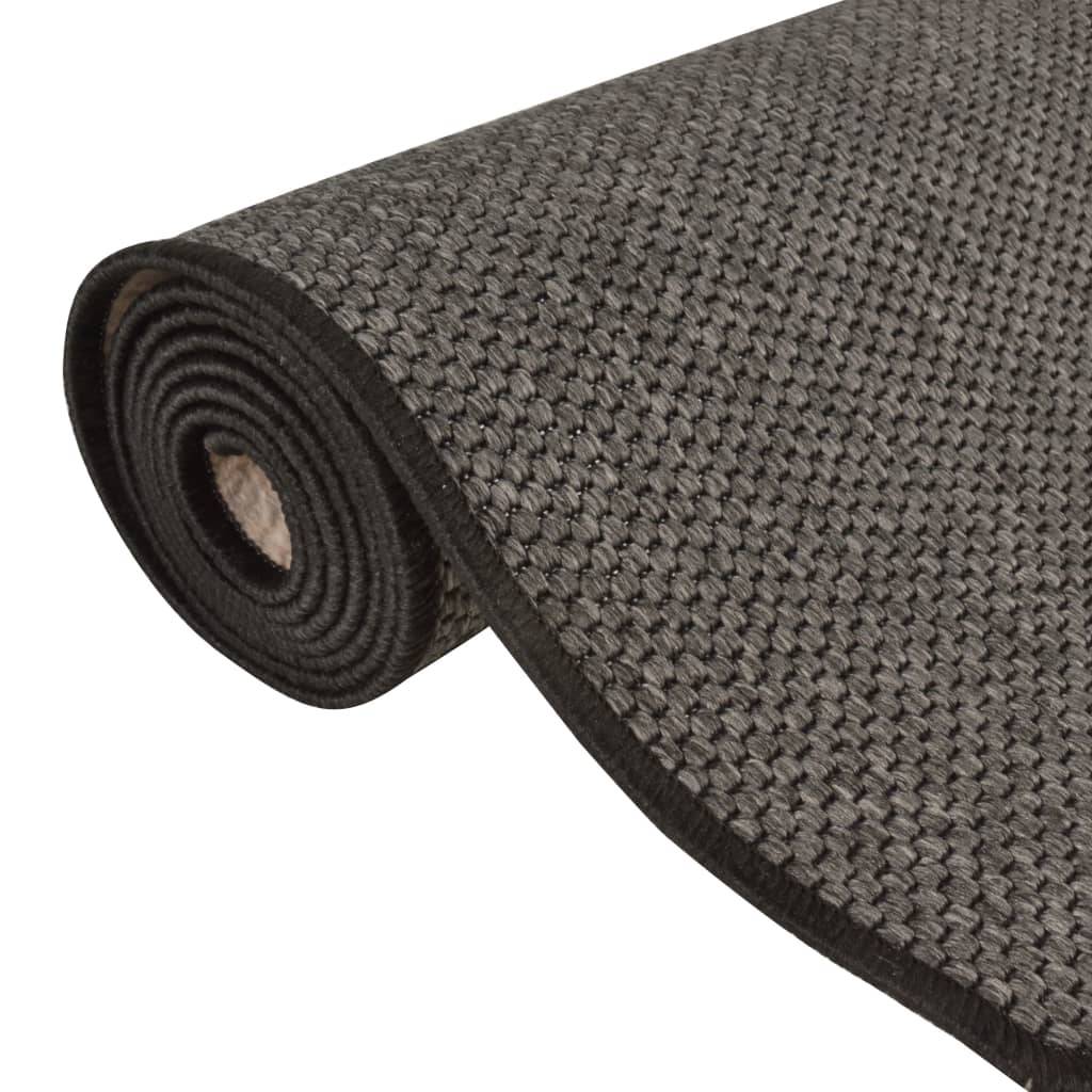 Tapis d'Entrée Lavable en Machine Aspect Sisal Naturel pour Couloir Cuisine Anthracite 80x200 cm – ComfortXL Outdoor Living - Image 5