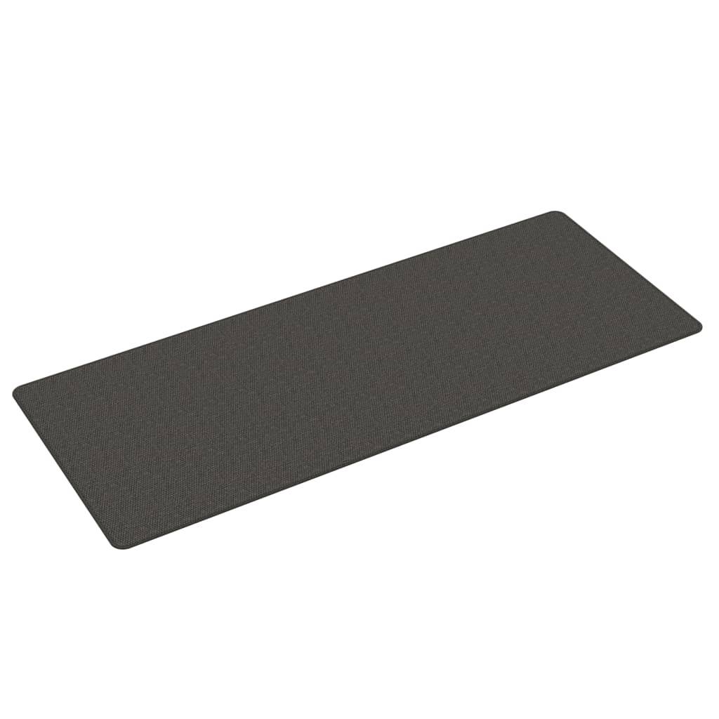 Tapis d'Entrée Lavable en Machine Aspect Sisal Naturel pour Couloir Cuisine Anthracite 80x200 cm – ComfortXL Outdoor Living - Image 2