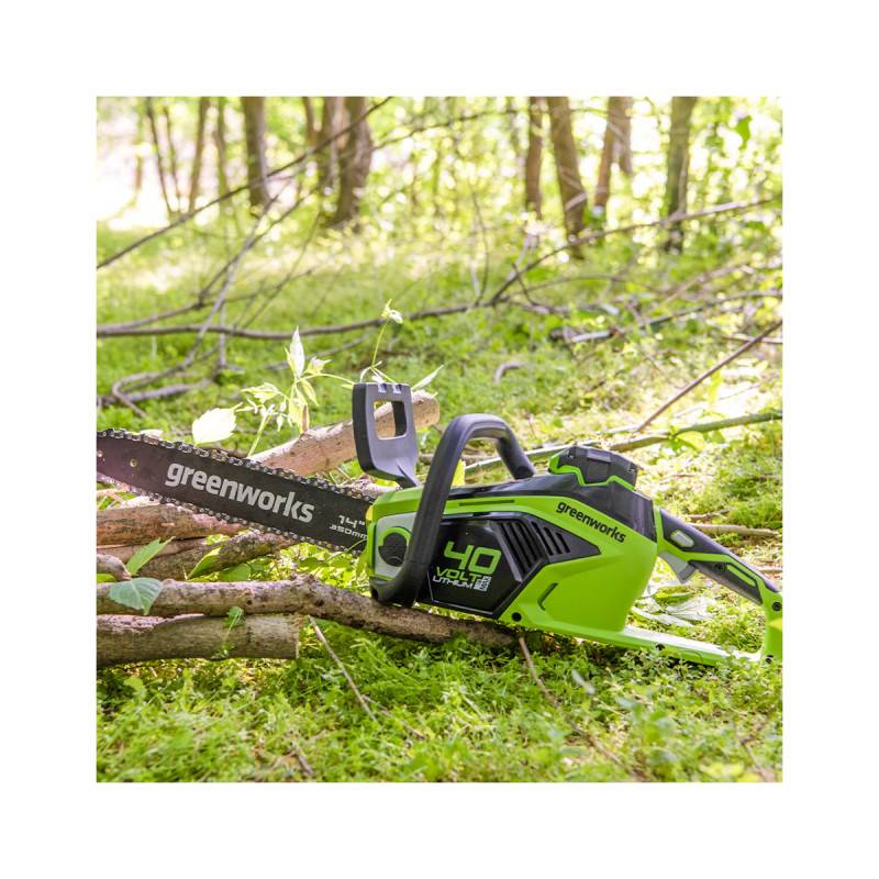Greenworks - Tronçonneuse Brushless 35cm 40V GREENWORKS - Batterie 4.0 Ah - Chargeur - GD40CS15K4 - Image 6