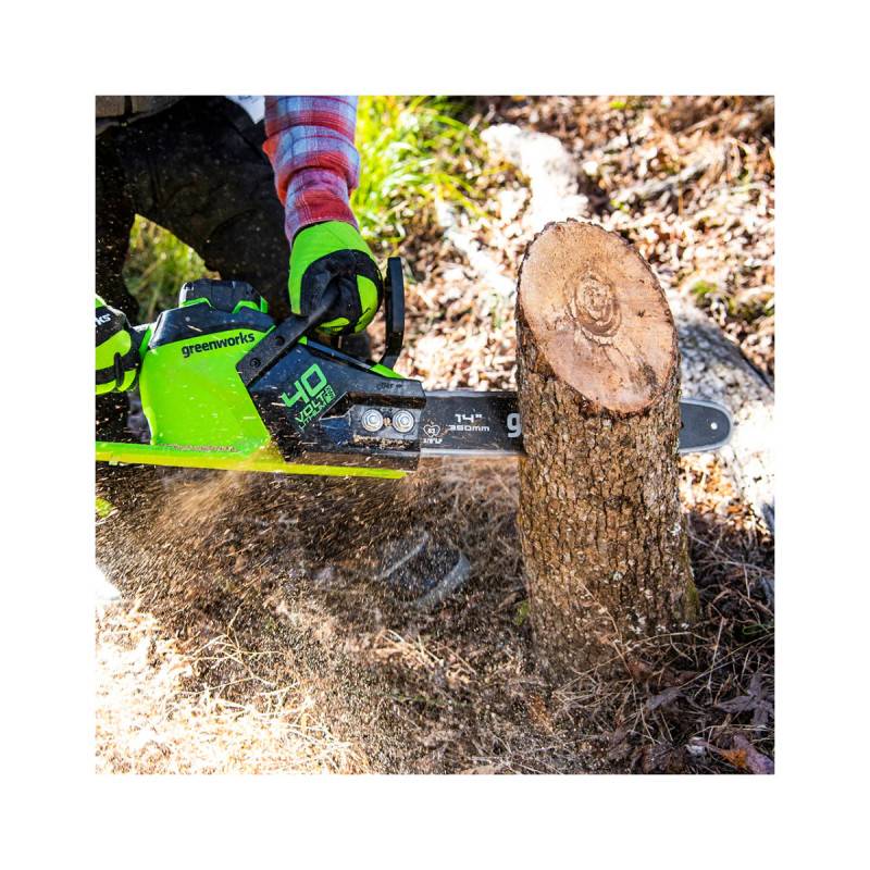 Greenworks - Tronçonneuse Brushless 35cm 40V GREENWORKS - Batterie 4.0 Ah - Chargeur - GD40CS15K4 - Image 2
