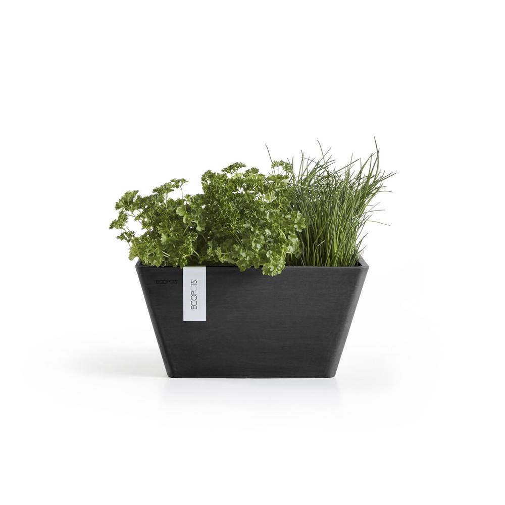 Ecopots - Pot Carré Berlin 30 Gris Foncé - 31 x 31 x H. 15,5 cm - 10 L ECOPOTS - Imagen 3