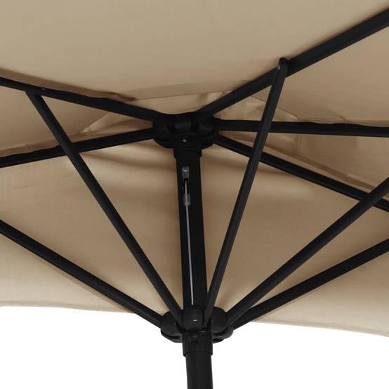 PANGIVO - Demi-parasol aluminium taupe 300 x 155 x 223 cm - PANGIVO - Image 6