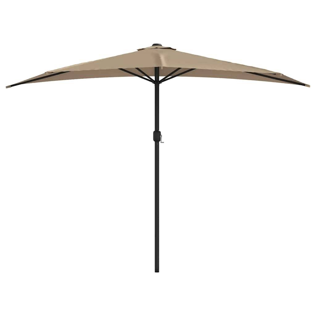 PANGIVO - Demi-parasol aluminium taupe 300 x 155 x 223 cm - PANGIVO - Image 3