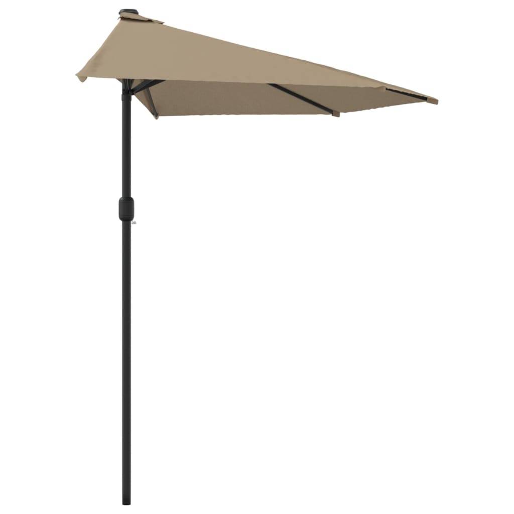 PANGIVO - Demi-parasol aluminium taupe 300 x 155 x 223 cm - PANGIVO - Image 4