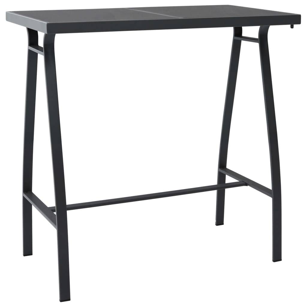 Helloshop26 - Ensemble de bar de jardin 7 pièces noir et gris - Imagen 3