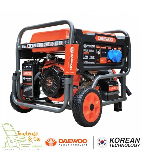 Groupe électrogène à essence 7500W, 230V démarrage électrique - DAEWOO GDS8950E - Image 1