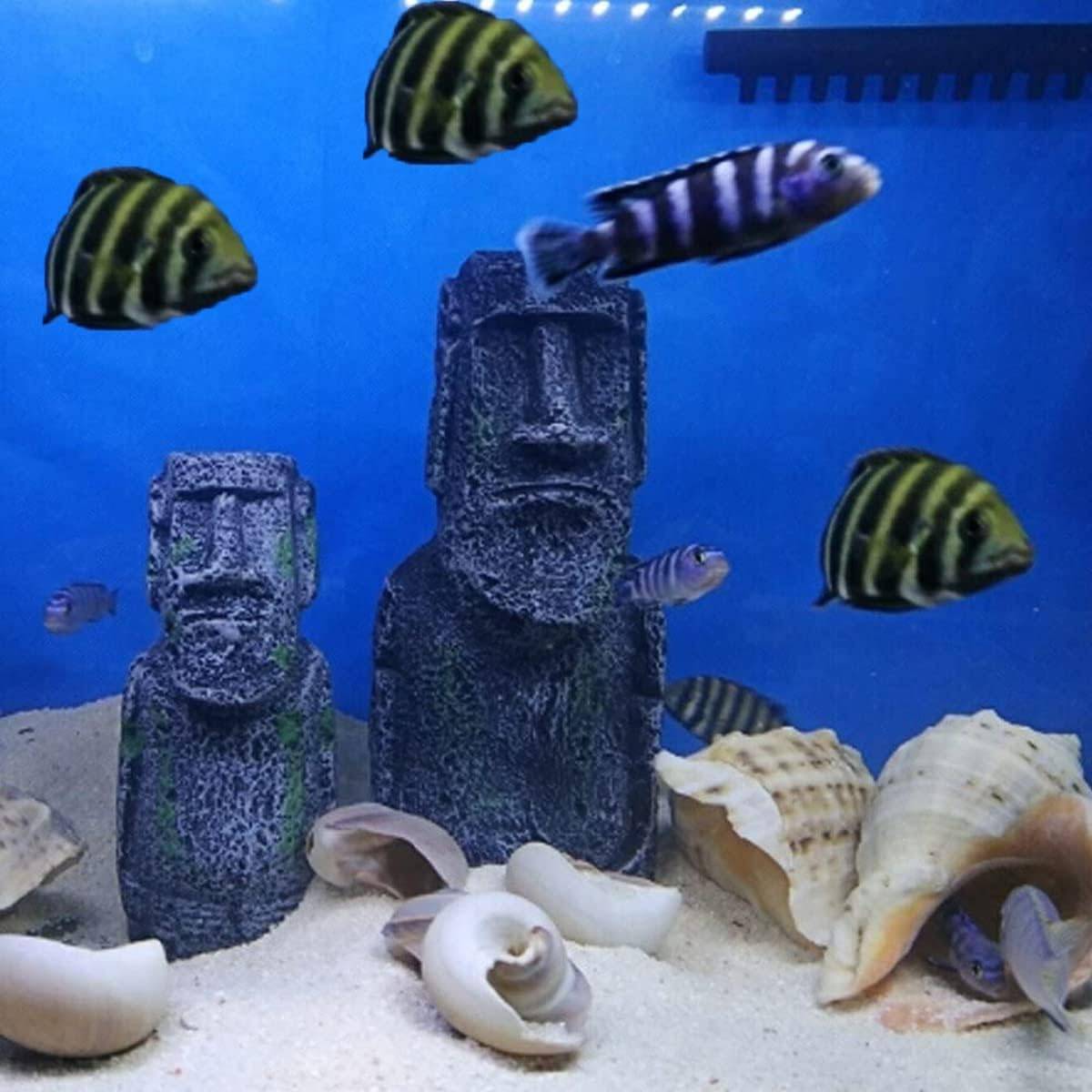2 Têtes de l'Île de Pâques pour Aquarium & Décoration DtopbuyAge - Image 2