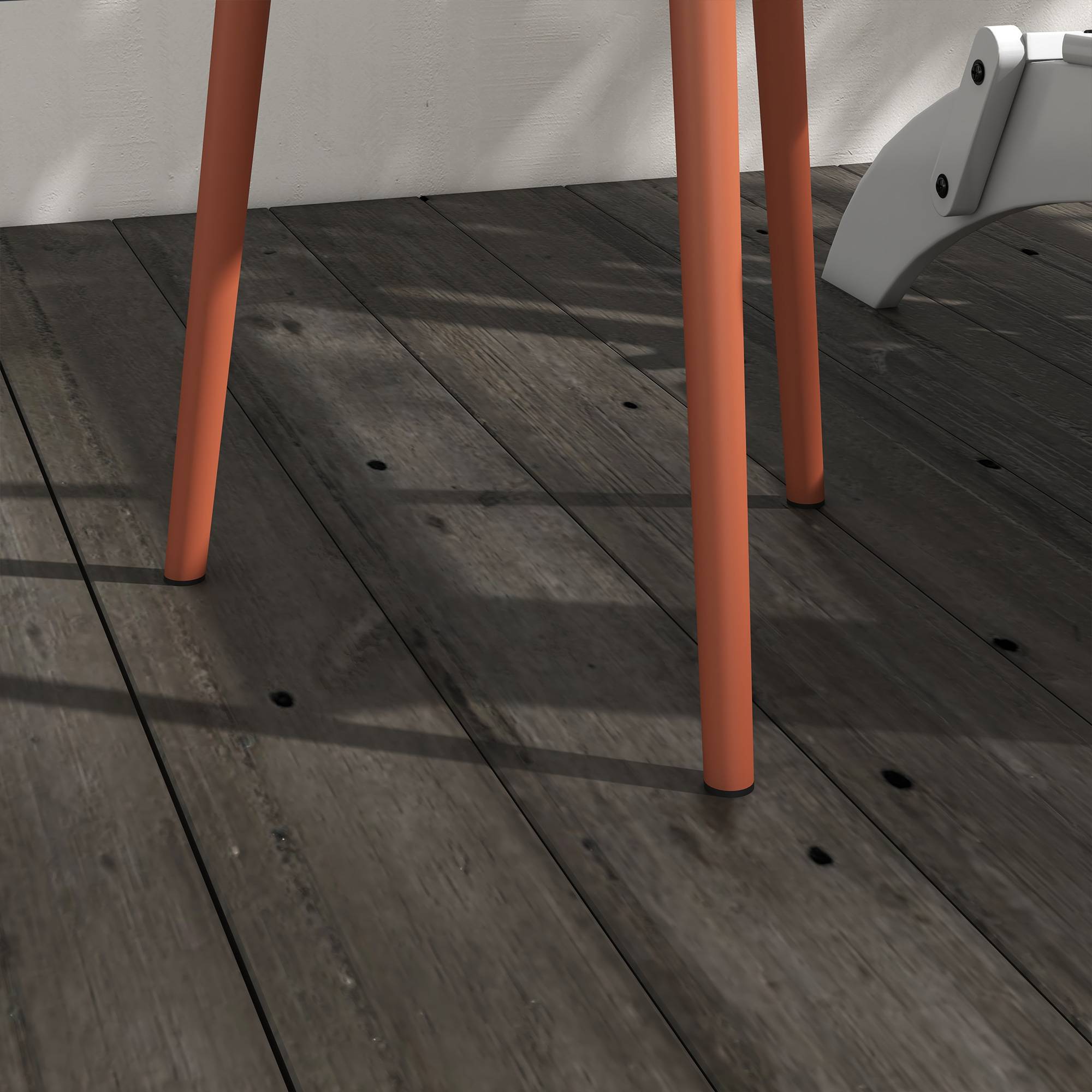 Table basse ronde de jardin Ø40x50cm d'appoint extérieur acier rouge ...