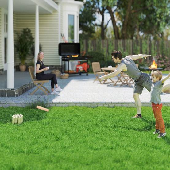 Jeu de bowling finlandais en bois avec 12 quilles, 1 queue et étui de transport pour adultes, style jardin naturel - Image 3