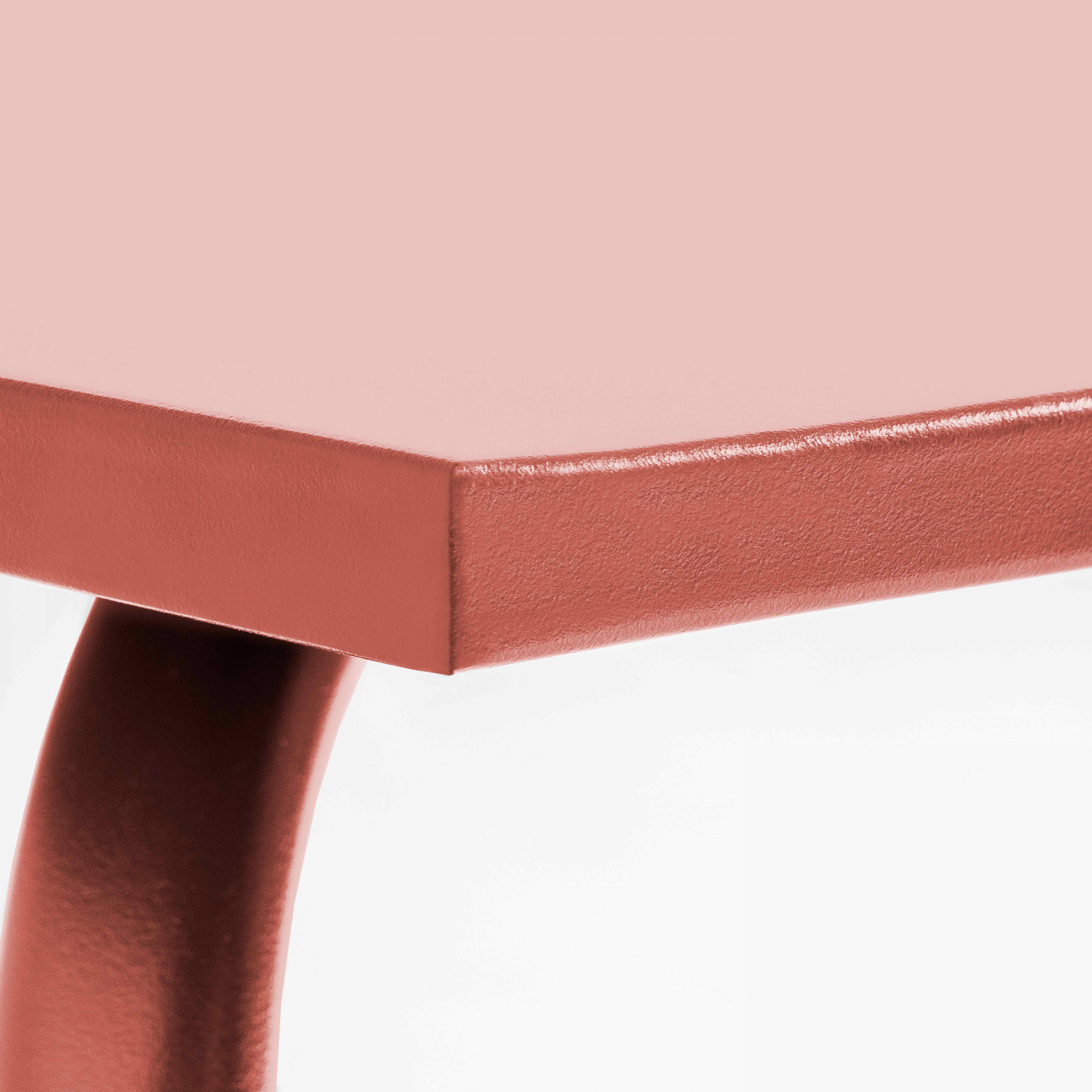 Oviala - Ensemble table de jardin en métal et 4 chaises argile Palavas - Oviala - Imagen 6
