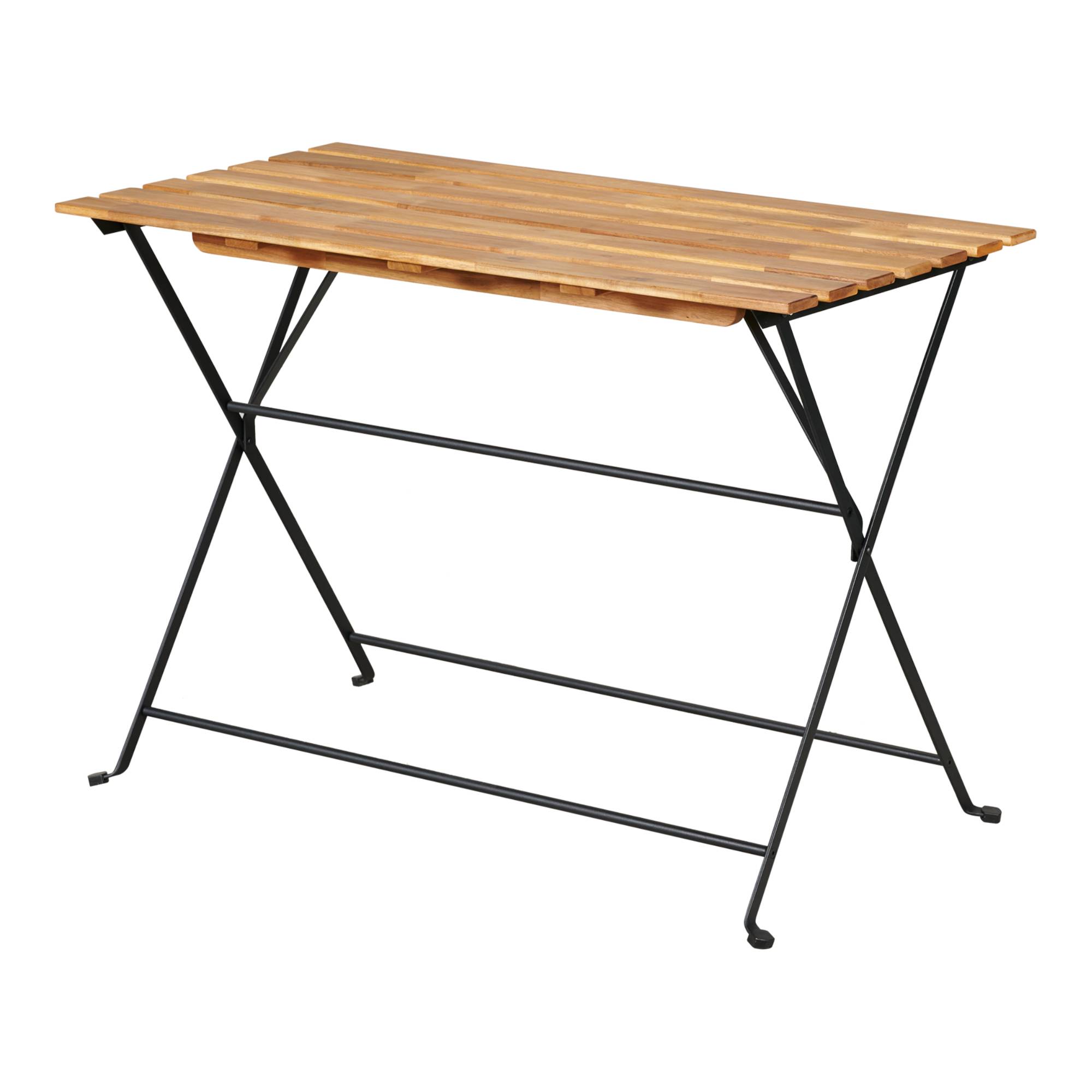Casa.Pro - Salon de jardin 5 pièces Bovino avec table et 4 chaises pliantes noir naturel casa.pro - Imagen 5