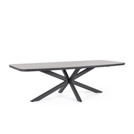 Autre - Table de jardin en pierre et métal L240 10 places - ISAIAH - Image 3