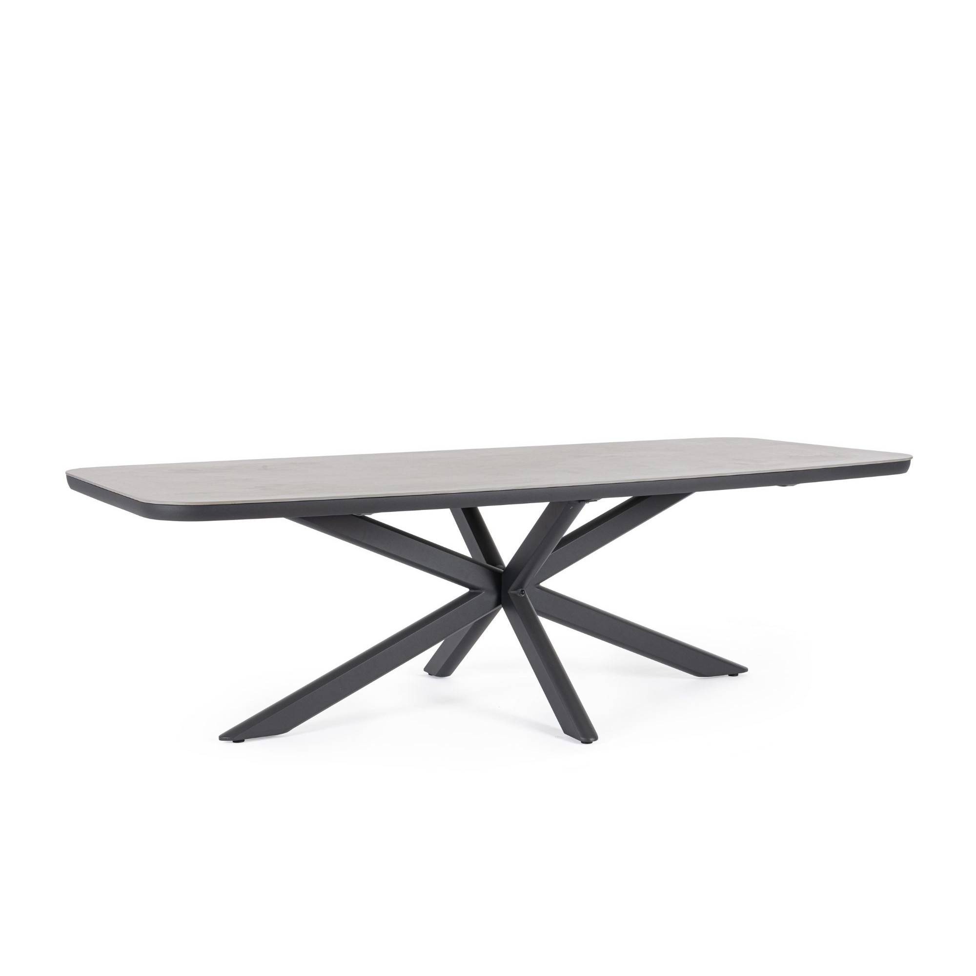 Autre - Table de jardin en pierre et métal L240 10 places - ISAIAH - Image 3