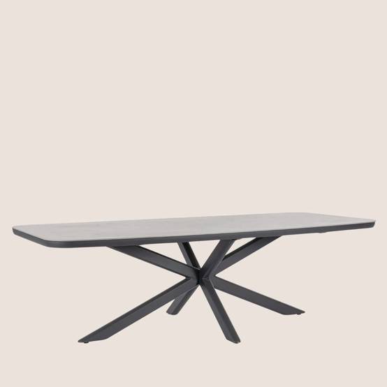 Autre - Table de jardin en pierre et métal L240 10 places - ISAIAH - Image 2