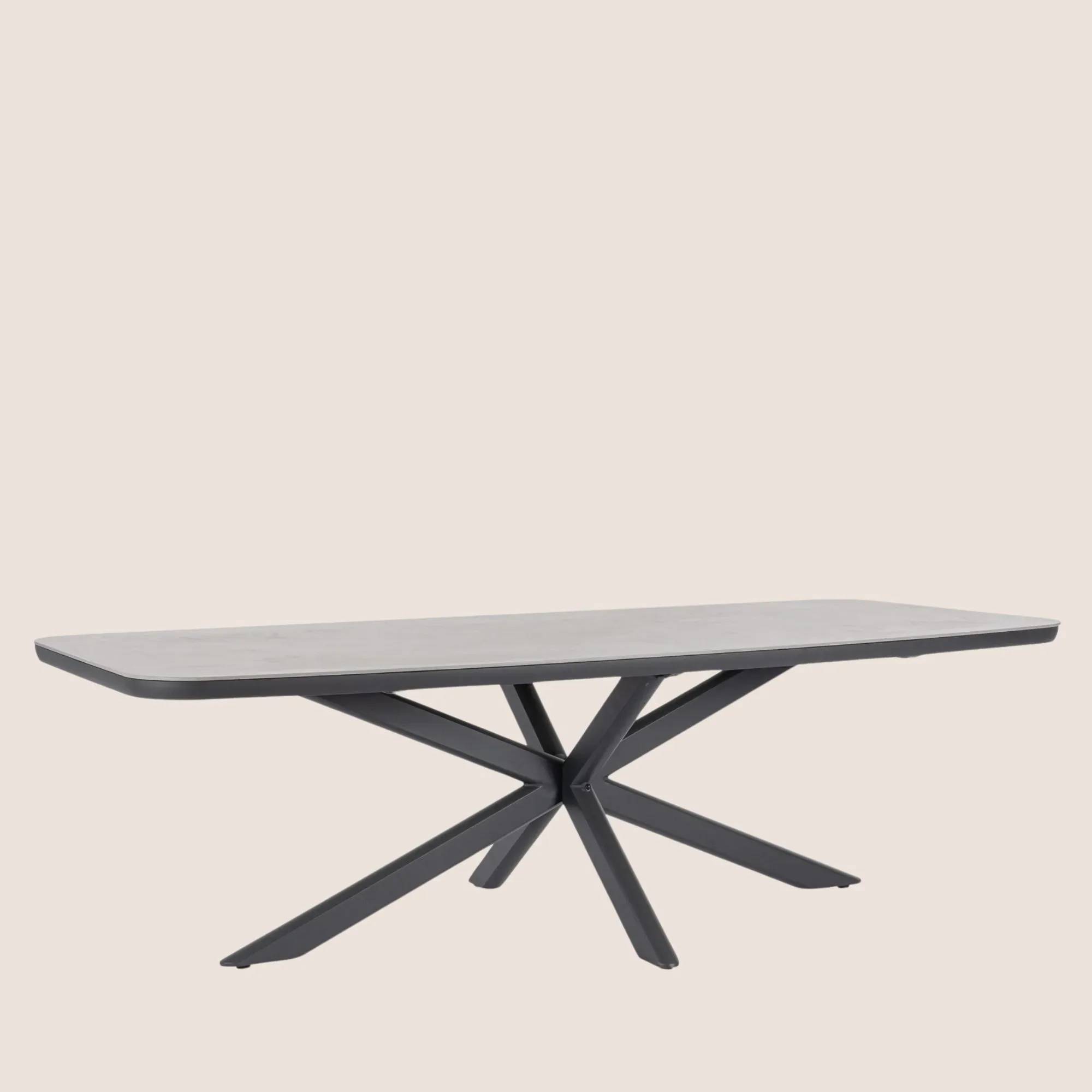 Autre - Table de jardin en pierre et métal L240 10 places - ISAIAH - Image 2