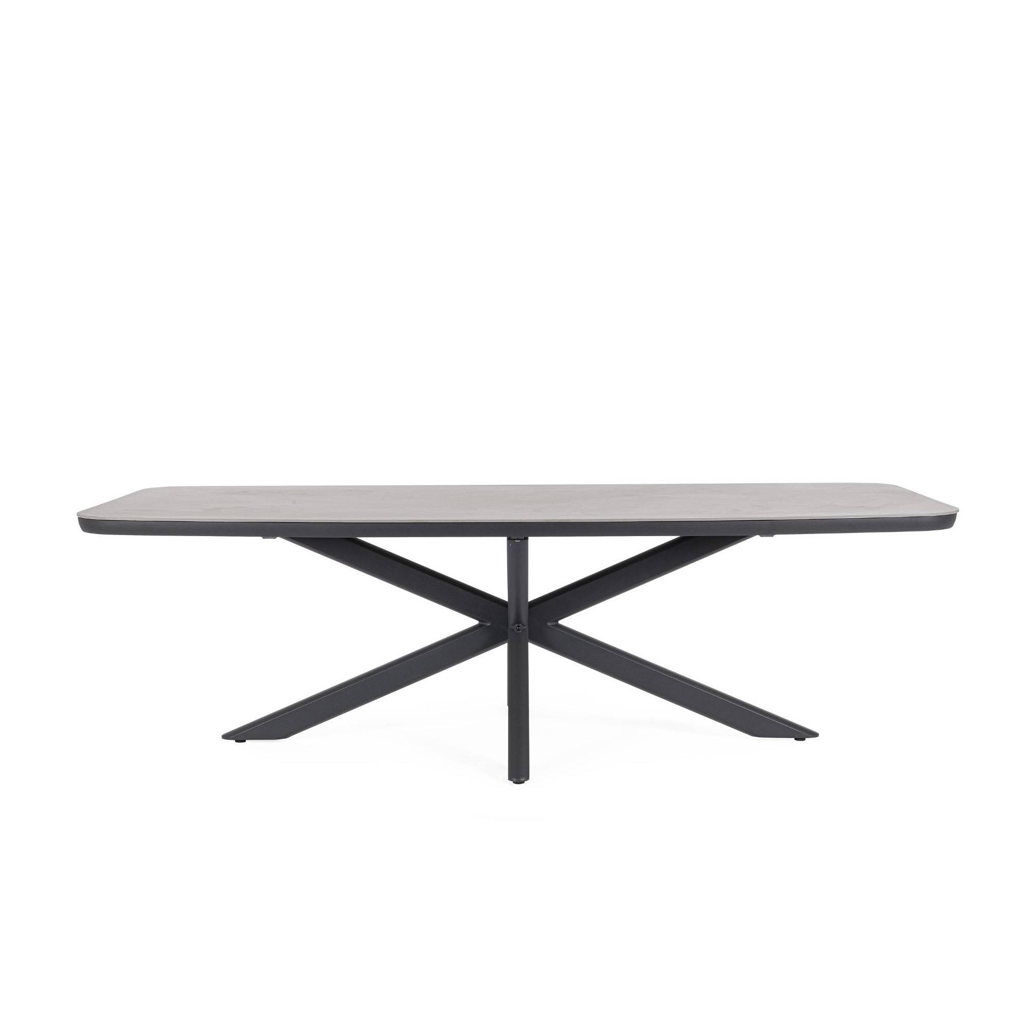 Autre - Table de jardin en pierre et métal L240 10 places - ISAIAH - Image 1