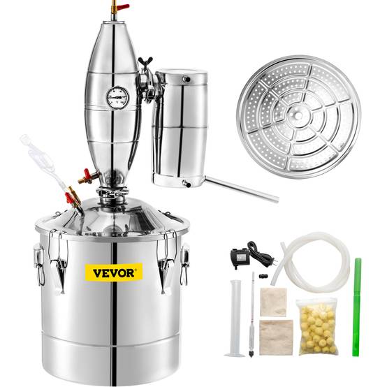 VEVOR Distillateur d'eau 70 L alambic inox, kit fermentoir 17,5 kg riz, pour boissons/sauce soja. - Image 1