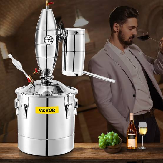 VEVOR Distillateur d'eau 70 L alambic inox, kit fermentoir 17,5 kg riz, pour boissons/sauce soja. - Image 8
