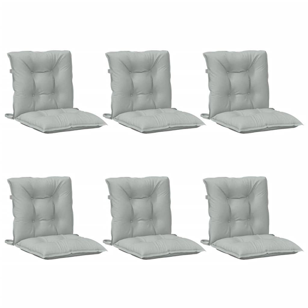 Coussins de chaise à dossier bas polyester gris clair mélangé 100 x 50 x 7 cm, poids:8.6kg - PANGIVO - Image 4