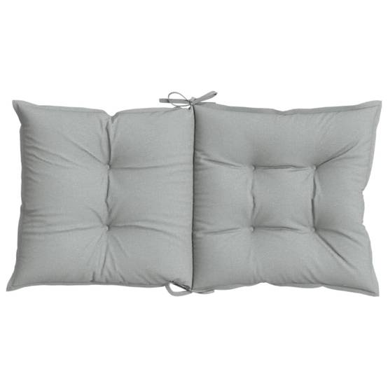 Coussins de chaise à dossier bas polyester gris clair mélangé 100 x 50 x 7 cm, poids:8.6kg - PANGIVO - Image 7