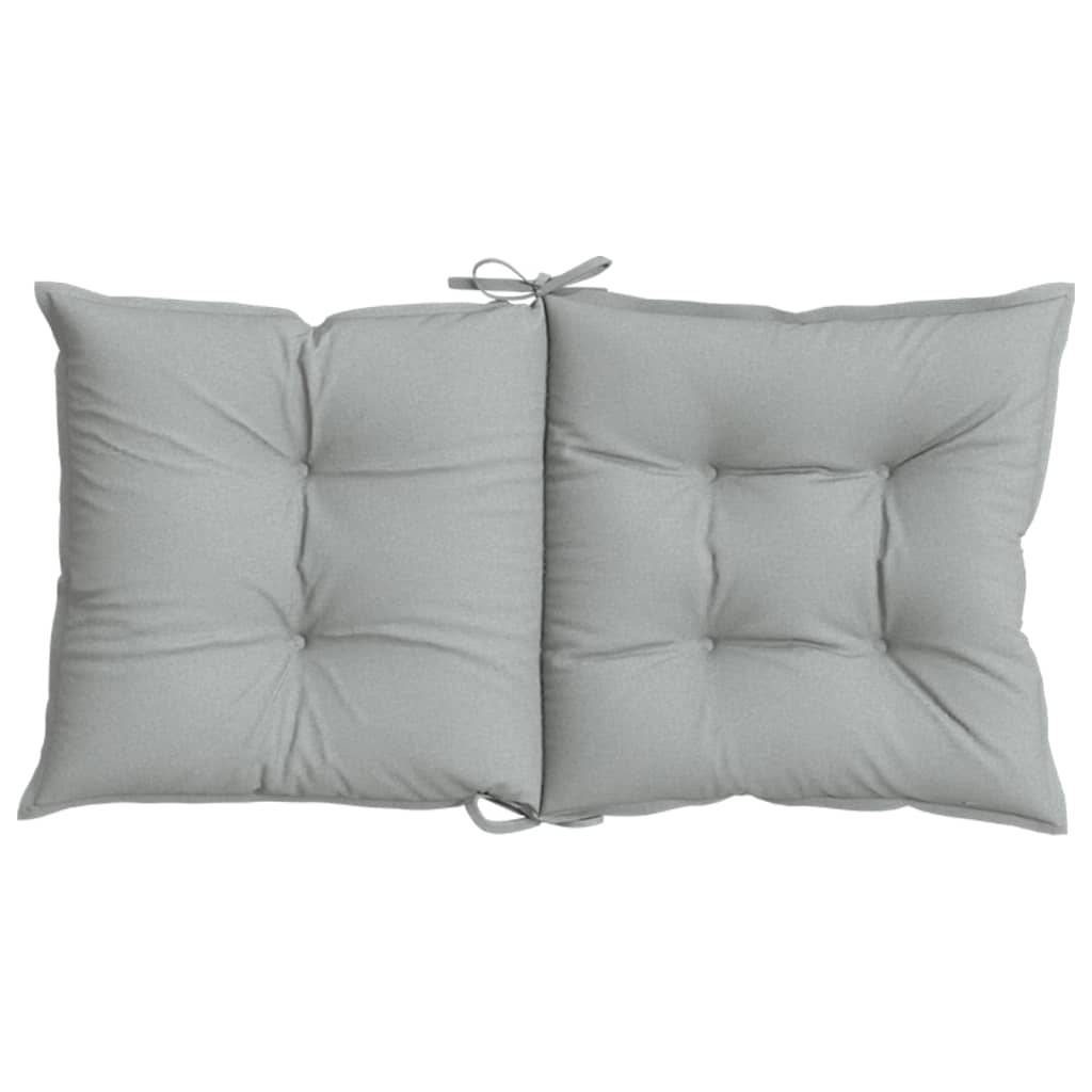Coussins de chaise à dossier bas polyester gris clair mélangé 100 x 50 x 7 cm, poids:8.6kg - PANGIVO - Image 7