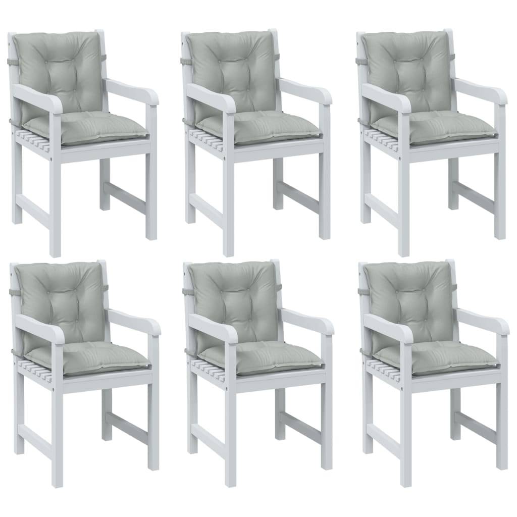 Coussins de chaise à dossier bas polyester gris clair mélangé 100 x 50 x 7 cm, poids:8.6kg - PANGIVO