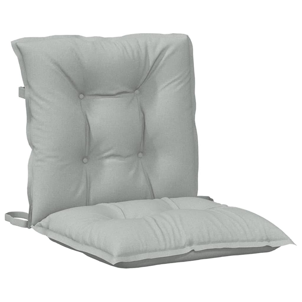 Coussins de chaise à dossier bas polyester gris clair mélangé 100 x 50 x 7 cm, poids:8.6kg - PANGIVO - Image 5