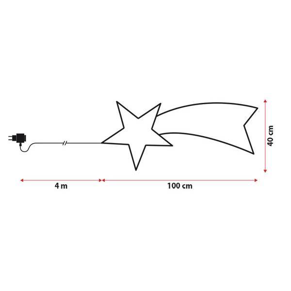Lotti - Etoile filante lumineuse flash 288 led blanc chaud 100CM IP44 24V Lotti - Imagen 2