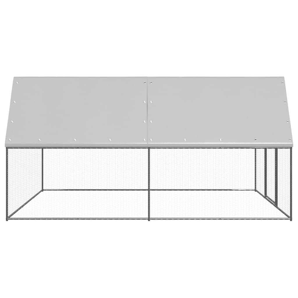 Enclos poulailler extérieur 3x4x2 m acier galvanisé avec bâche de toit – ComfortXL Outdoor Living - Image 3