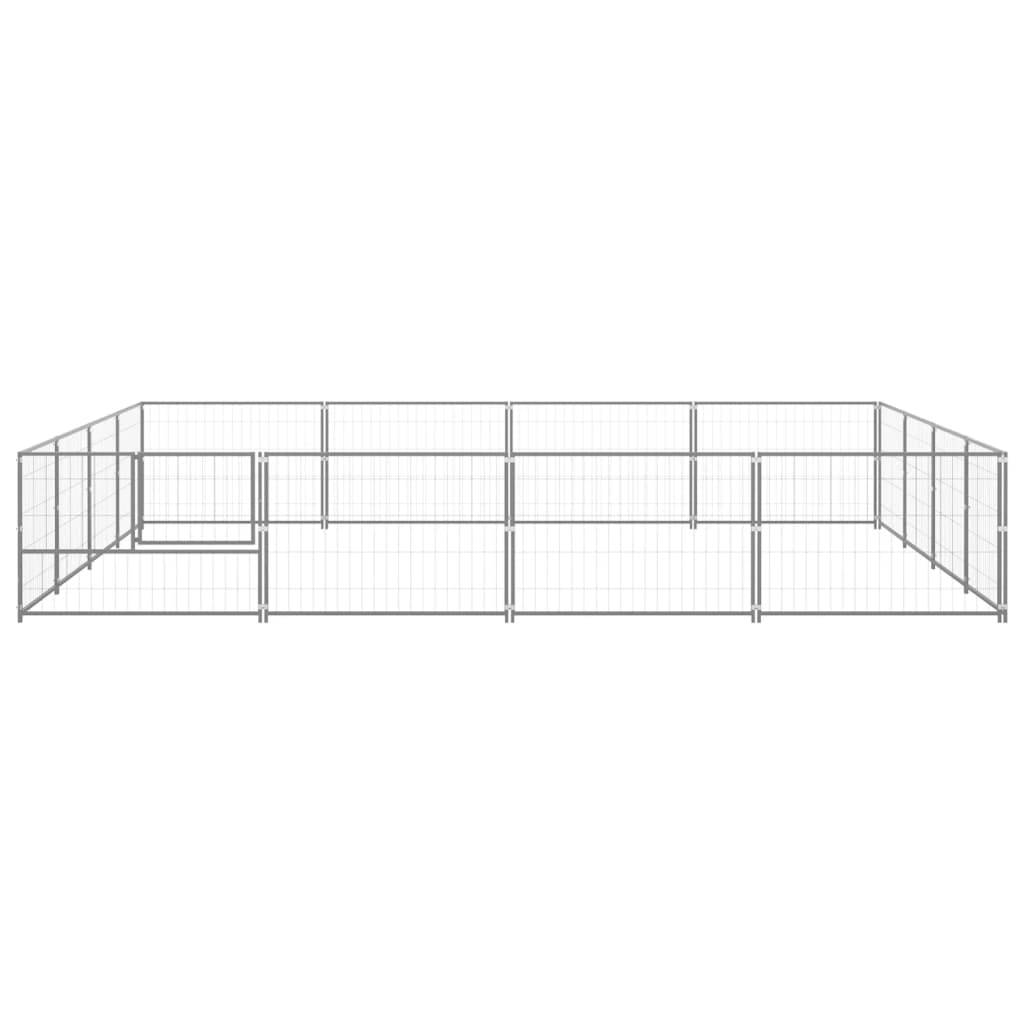 Vidaxl - Chenil Argenté 16 m² Acier vidaXL 3082150 - Imagen 5