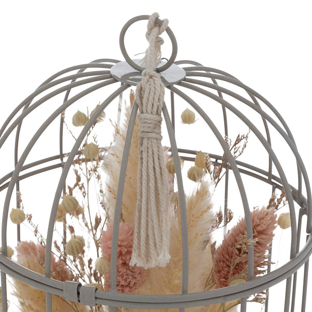 Atmosphera - Cage "Lumière d'hiver" en métal H20cm gris - Atmosphera Créateur d'intérieur - Imagen 3