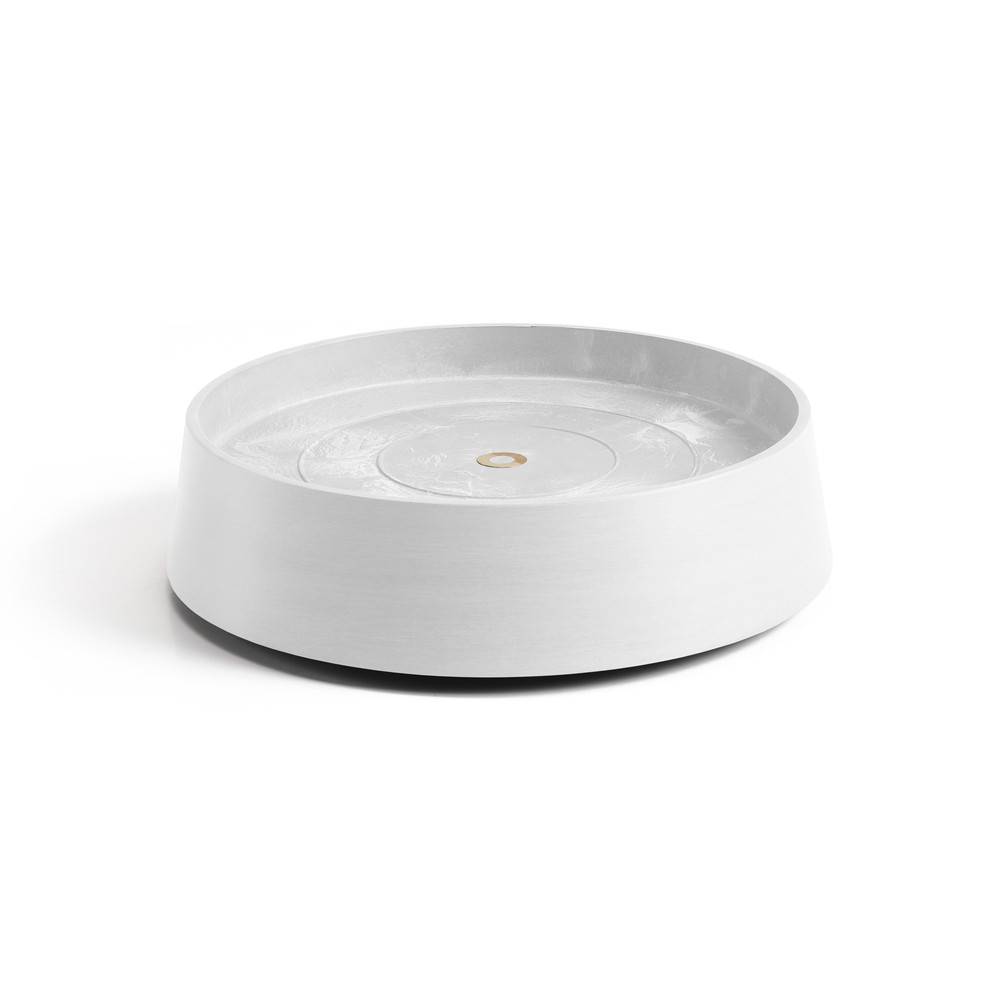 Ecopots - Support à roulettes Wheels Oslo 35 Blanc Pur - Ø 32,2 x H. 8,5 cm ECOPOTS