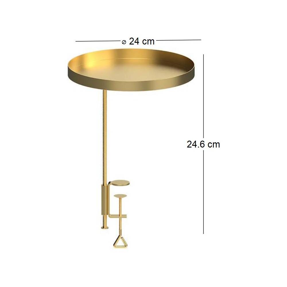Esschert Design - Support à plantes rond à fixer hauteur réglable doré 24.6 x 24 cm - Image 4