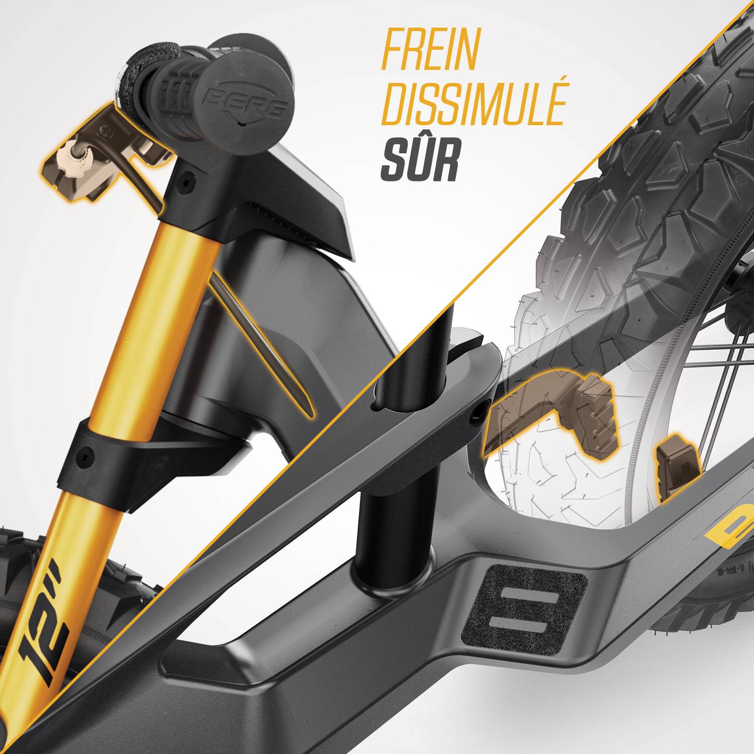 Berg - Vélo d'équilibre Biky Cross gris avec frein à mains 2-5 ans, BERG - Imagen 3