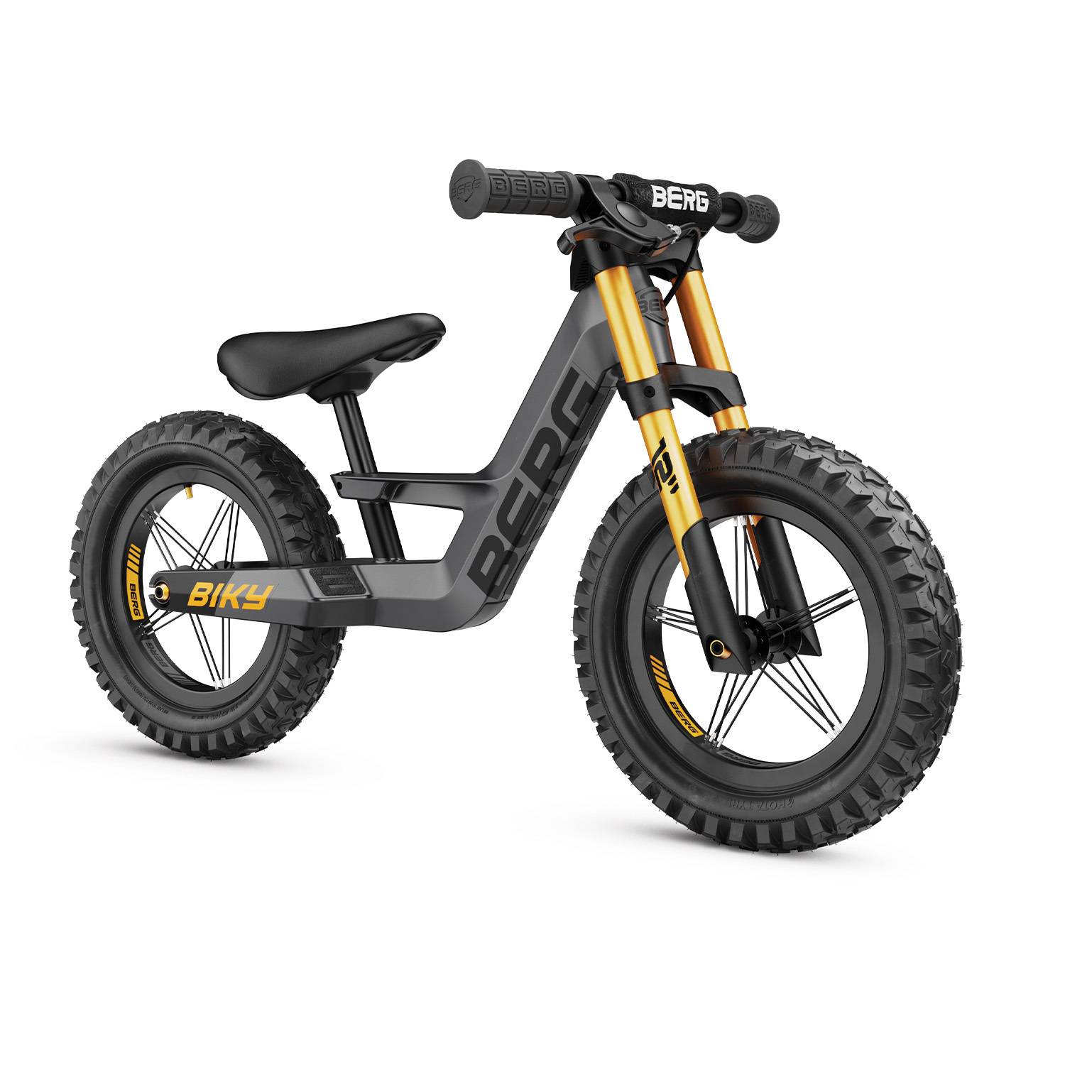 Berg - Vélo d'équilibre Biky Cross gris avec frein à mains 2-5 ans, BERG - Imagen 1