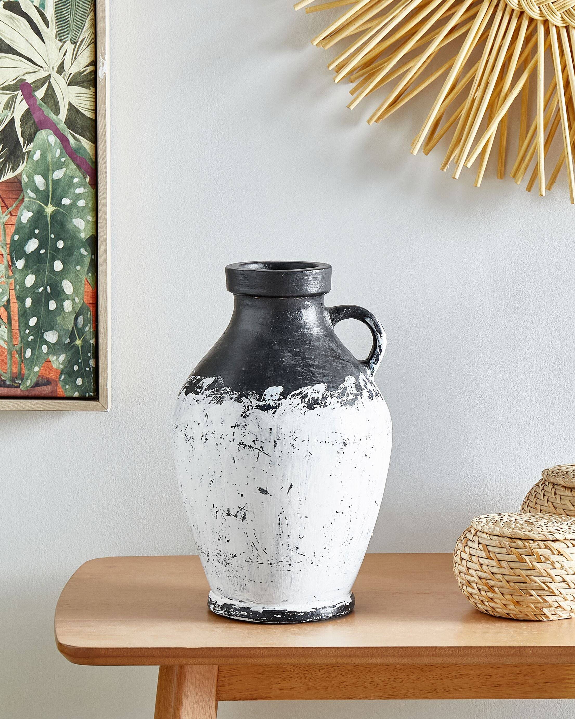 Beliani - Vase décoratif Terre cuite Blanc MASSALIA - 23x23x33- Beliani - Image 1