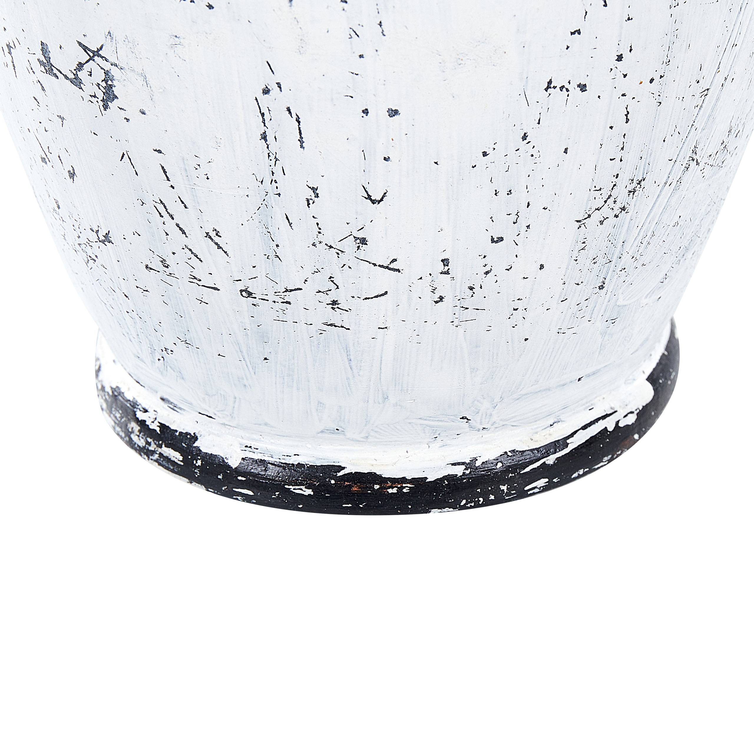 Beliani - Vase décoratif Terre cuite Blanc MASSALIA - 23x23x33- Beliani - Image 6