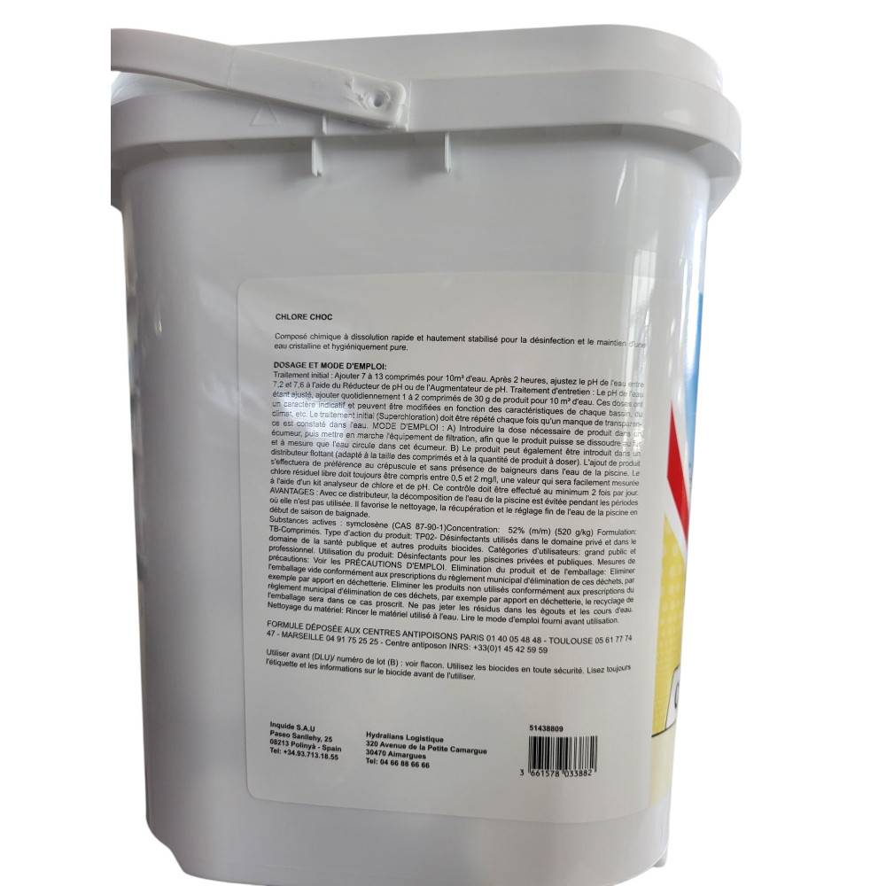 Pastilles chlore choc - 5 kg pastille 30 g - Imagen 2