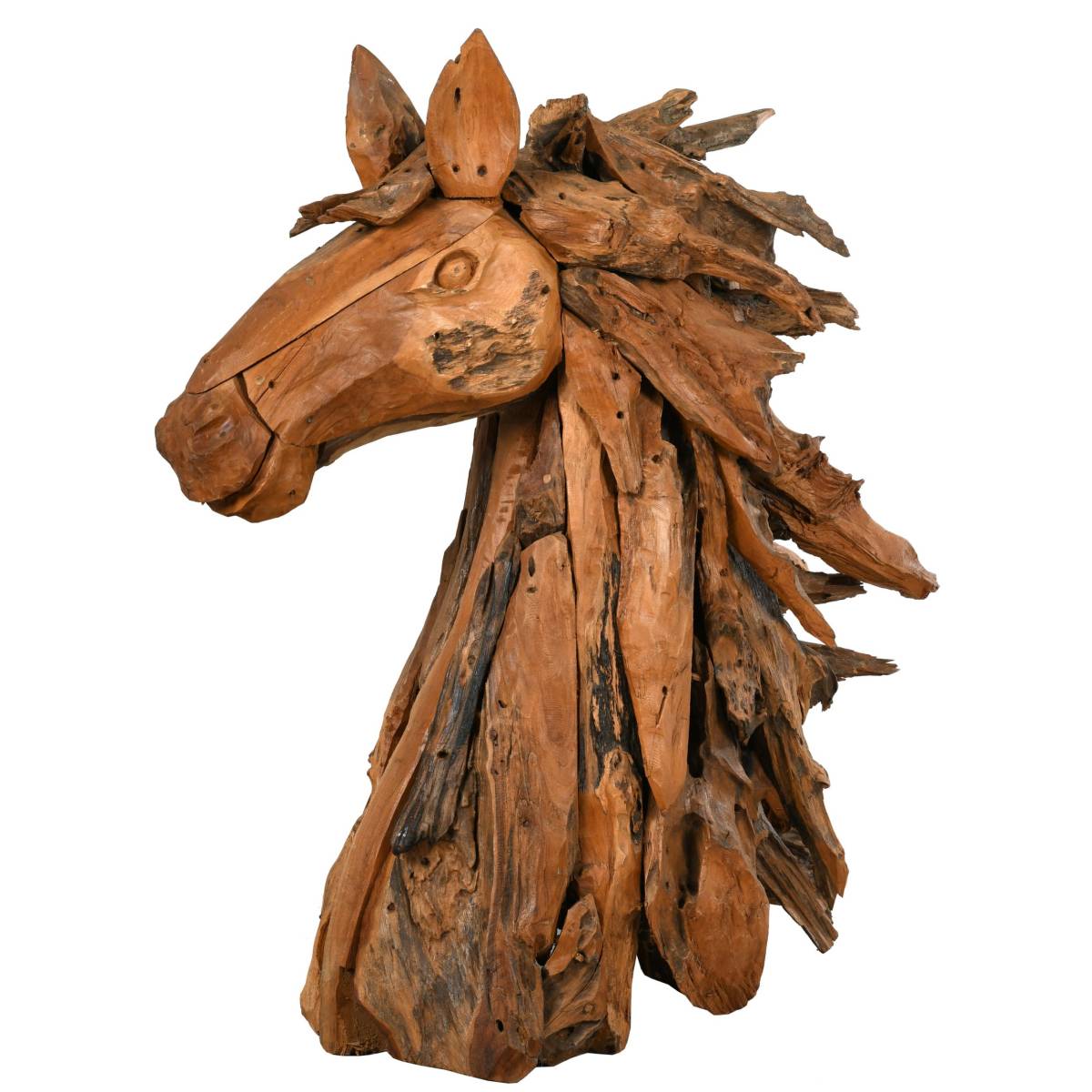 Aubry Gaspard - Tête de cheval en teck