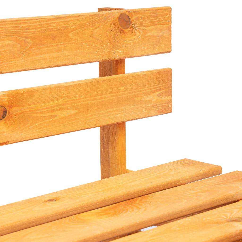 Helloshop26 - Banc de jardin meuble de patio d'extérieur terrasse palette de jardin 110 x 65 x 55 cm bois marron miel - Imagen 3