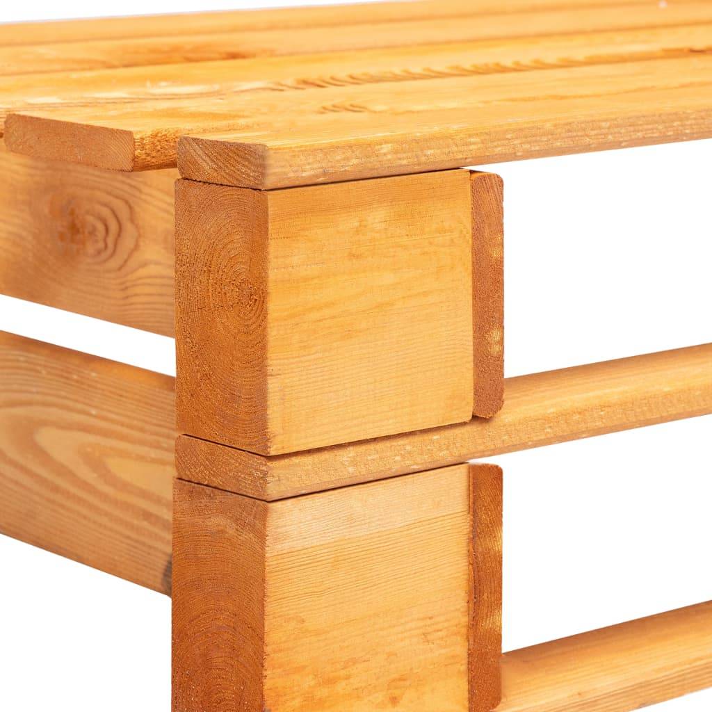 Helloshop26 - Banc de jardin meuble de patio d'extérieur terrasse palette de jardin 110 x 65 x 55 cm bois marron miel - Imagen 4