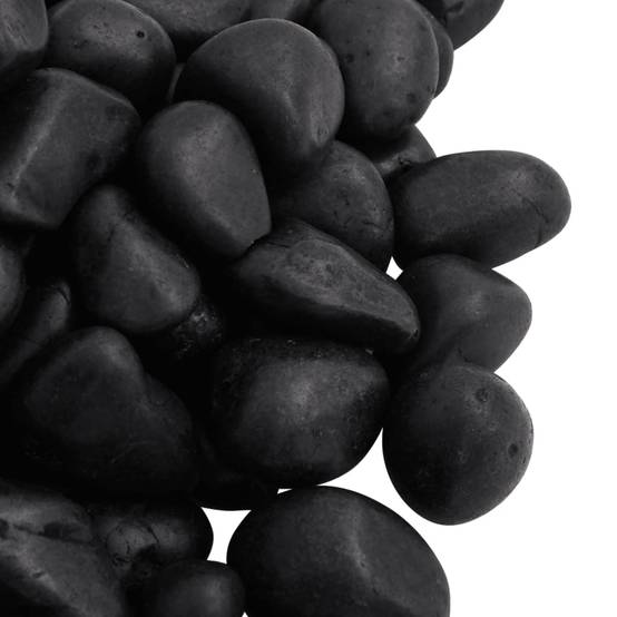 Galets Décoratifs Noirs Pierres Polies pour Jardin Paillage Déco Aquarium 2-5 cm 10 kg - ComfortXL Outdoor Living - Image 4
