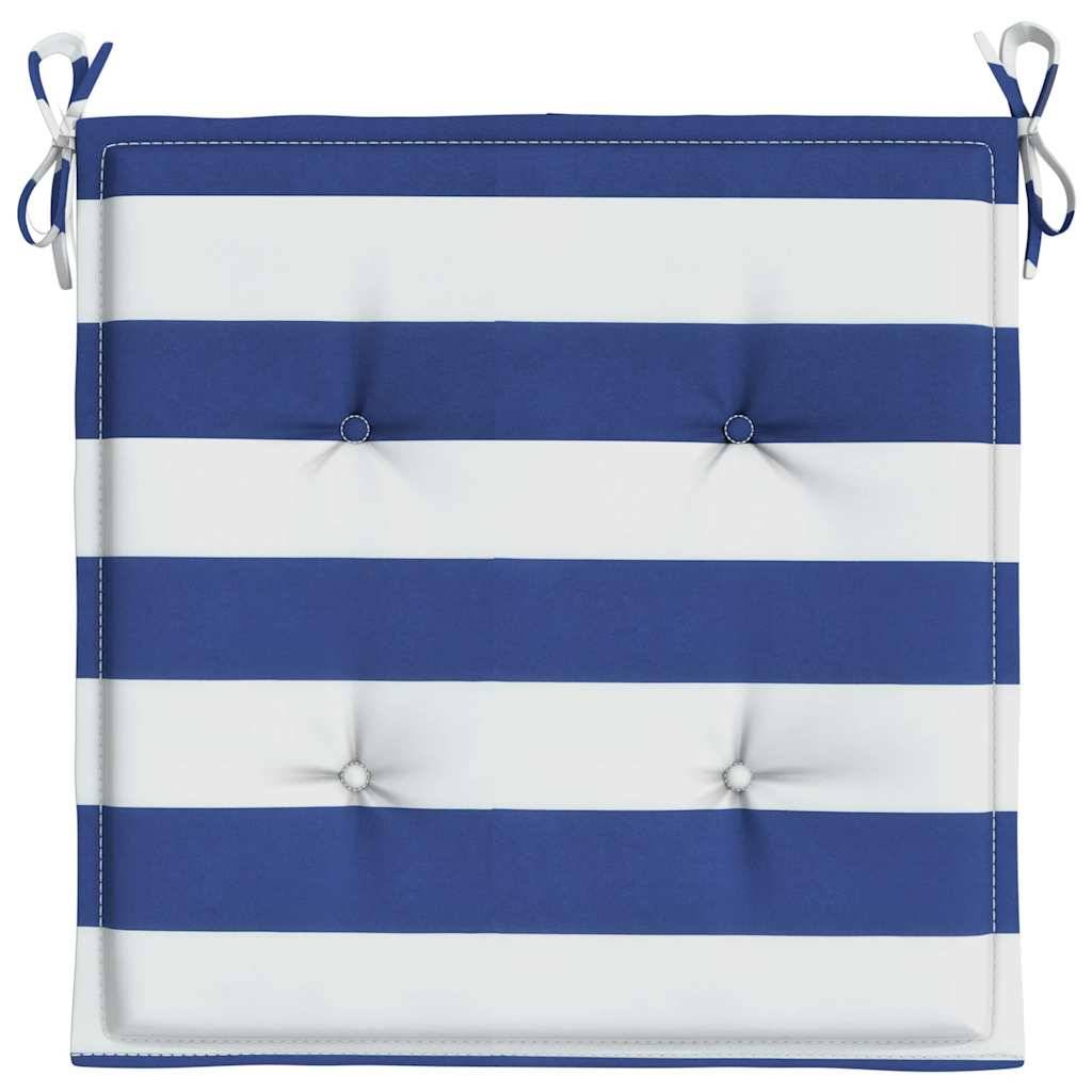 PANGIVO - Coussins de chaise de jardin polyester rayures bleues et blanches 50 x 50 x 4 cm, poids:1.25kg - PANGIVO - Image 6